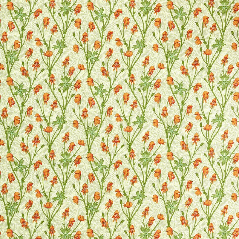 Baumwollstoff Eisenhut - orange