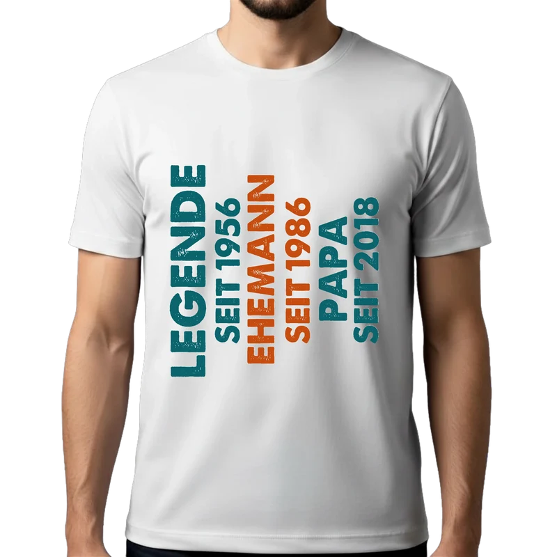 Personalisiertes LEGENDE T-Shirt Papa /Opa - Geschenk Idee für Vater 2