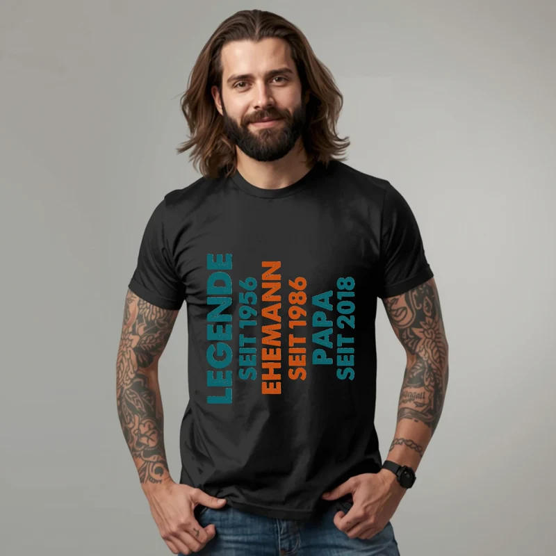 Personalisiertes LEGENDE T-Shirt Papa /Opa - Geschenk Idee für Vater 2