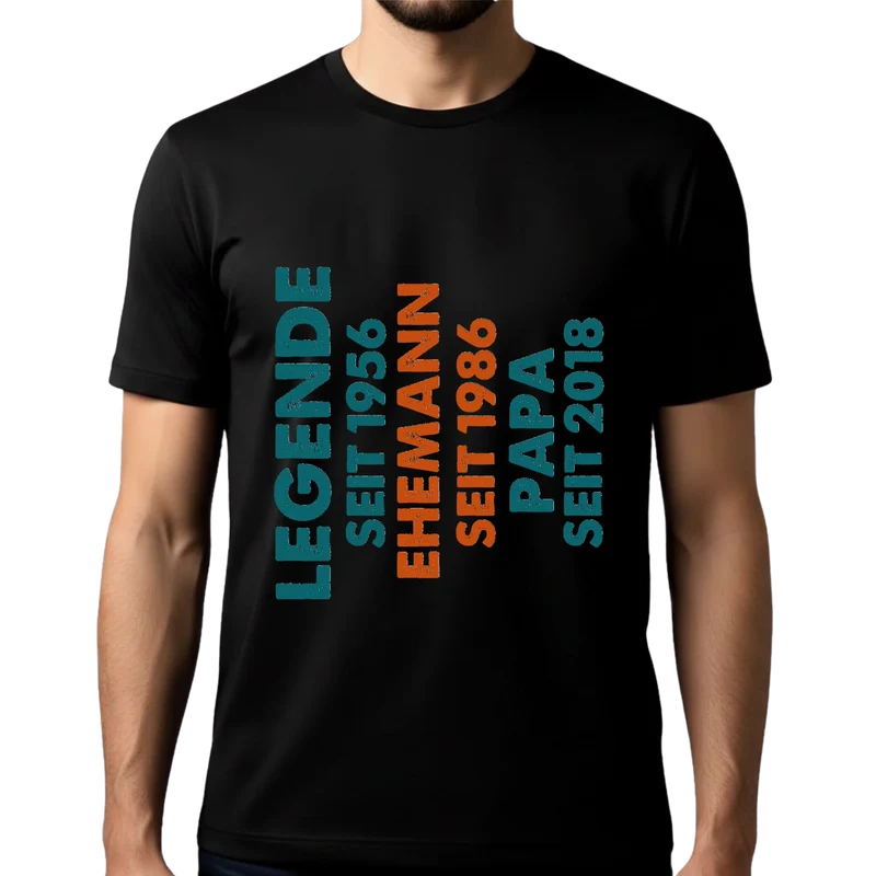 Personalisiertes LEGENDE T-Shirt Papa /Opa - Geschenk Idee für Vater 2