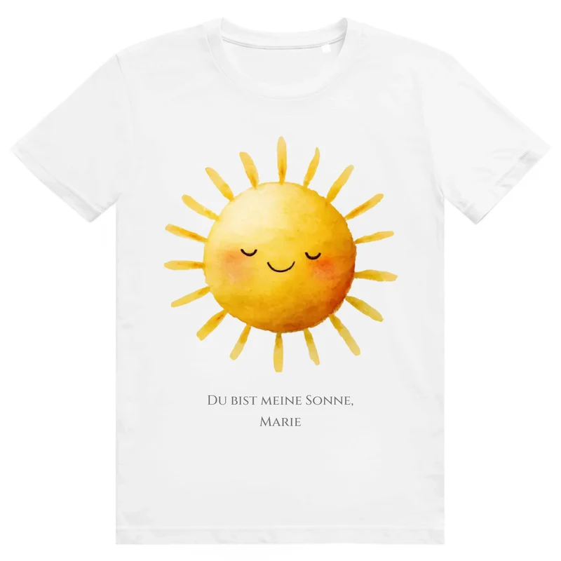 T-Shirt personalisiert - Du bist meine Sonne Geschenk Idee Frau / Mann