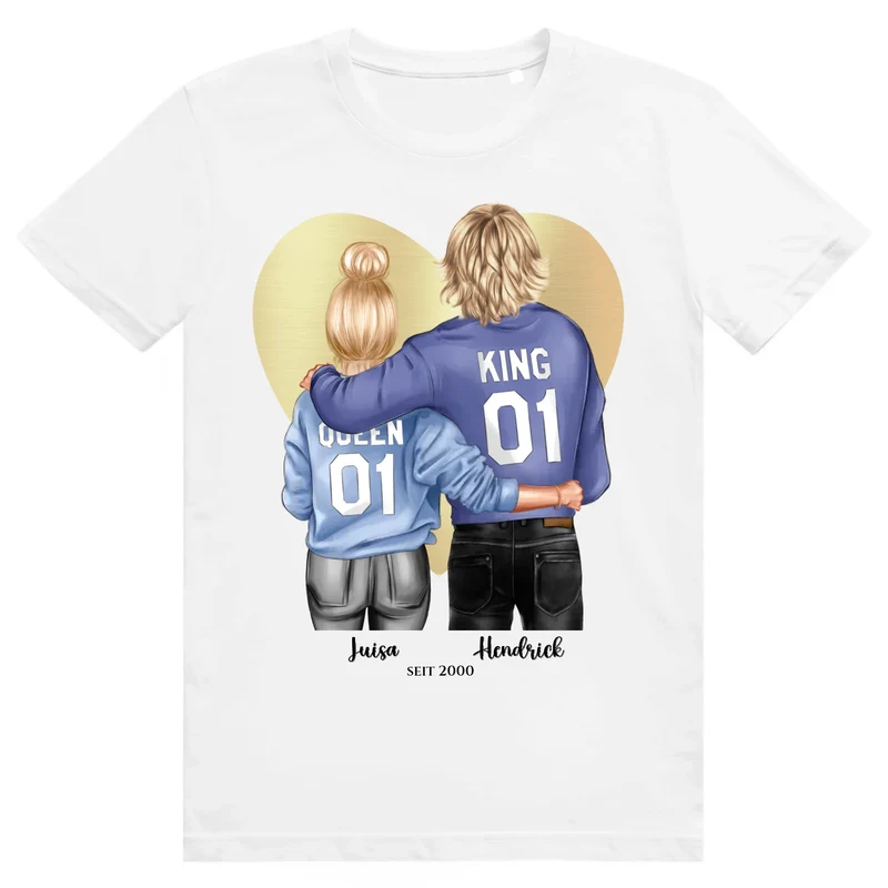 Paar T-Shirt personalisiert - Geschenk Idee Partner