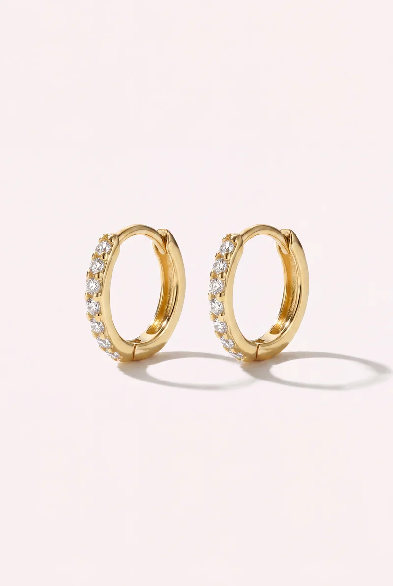 Alexandria Crystal Huggie Earrings