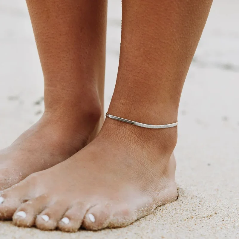 Kauai Gold-Plated Herringbone Anklet