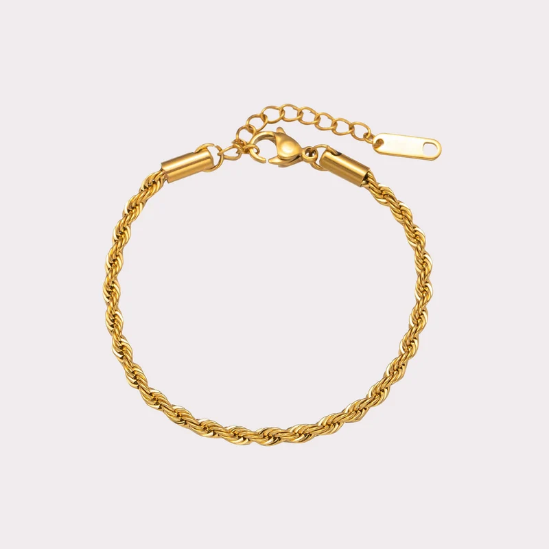 Calvi Gold-Plated Rope Chain Anklet
