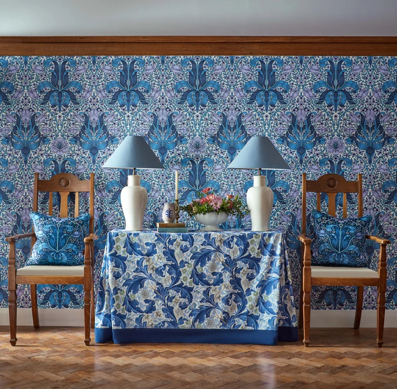 Baumwollstoff Leicester - blau