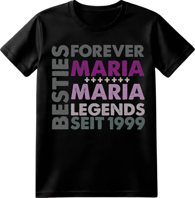 Personalisiertes "Besties" T-Shirt mit Name - Geschenk Idee beste Freundin