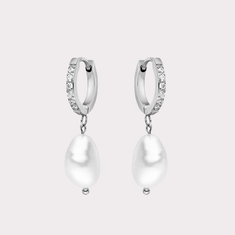 Freshwater Pearl Hoops
