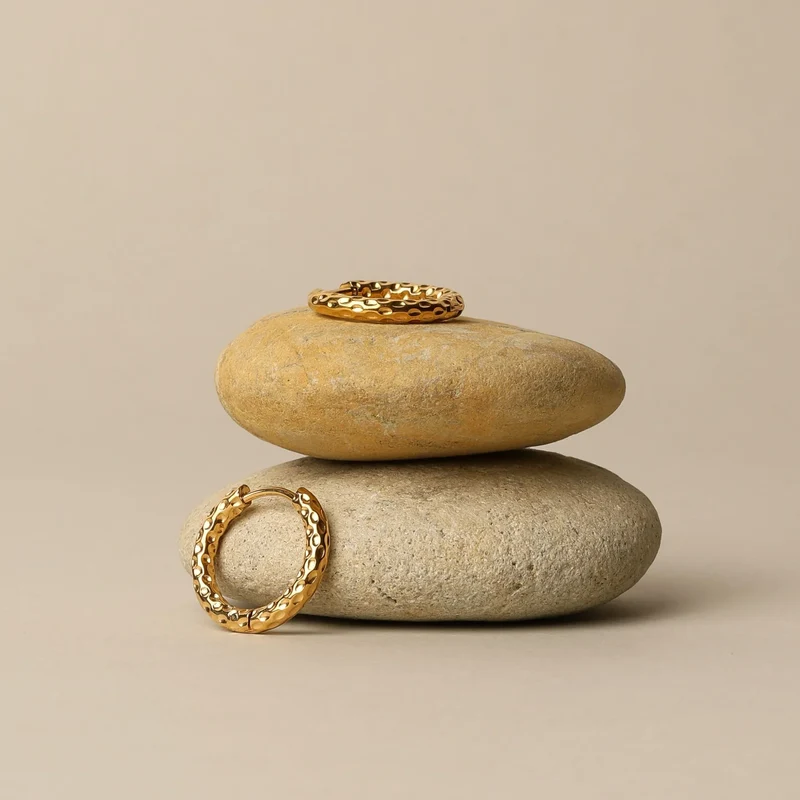 Hammered Hoop Earrings