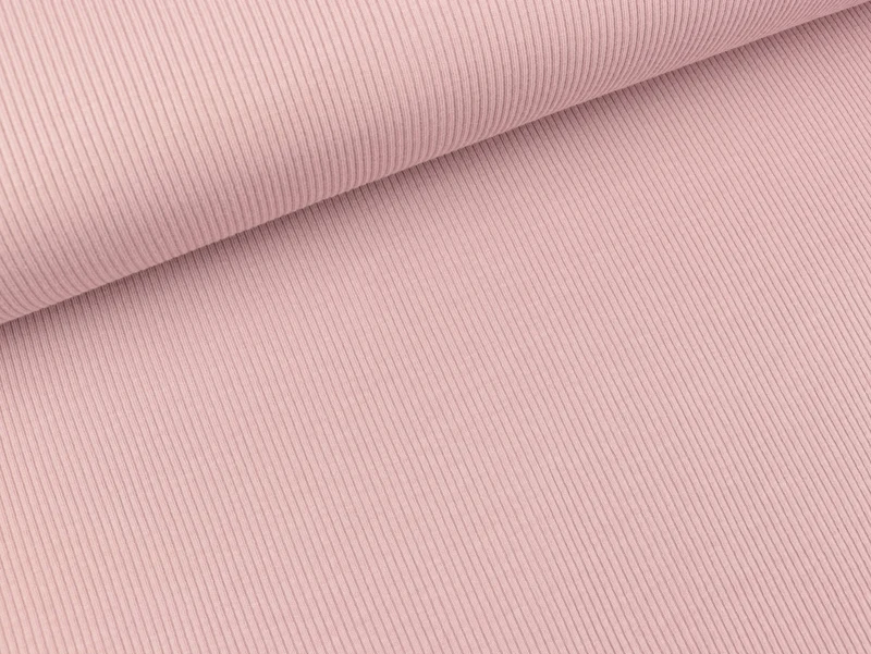 Reststück 128cm - Rippjersey Marissa staubrosa uni