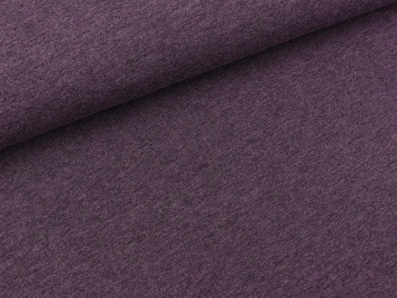 Reststück 40cm - Baumwolljersey Vanessa violett melange
