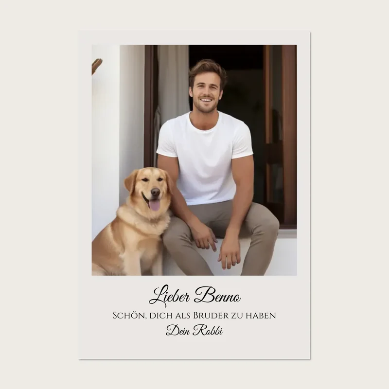 "Bruder" Personalisiertes Fotoposter Geschenk- Geburtstagsgeschenk
