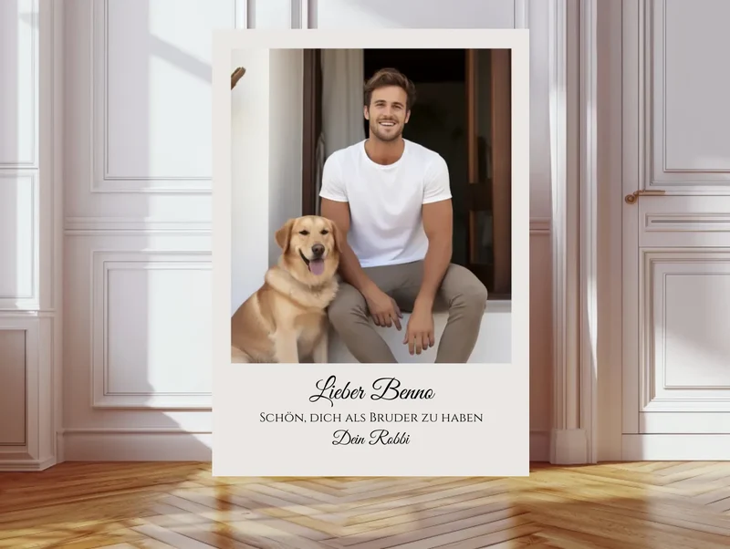 "Bruder" Personalisiertes Fotoposter Geschenk- Geburtstagsgeschenk