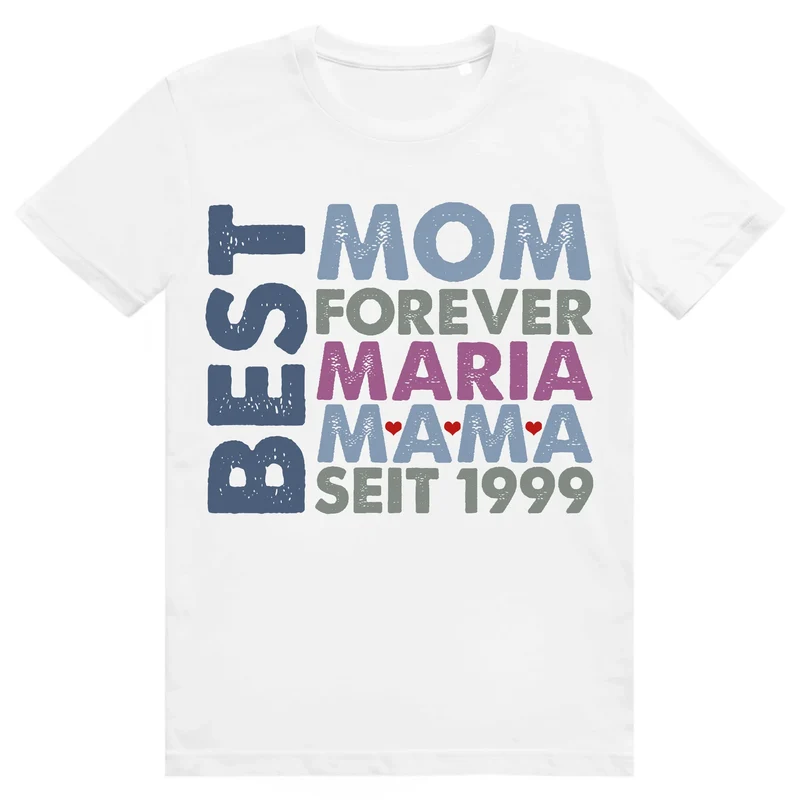 Personalisiertes T-Shirt mit Name "Mama" - Geschenk Idee für Mutter