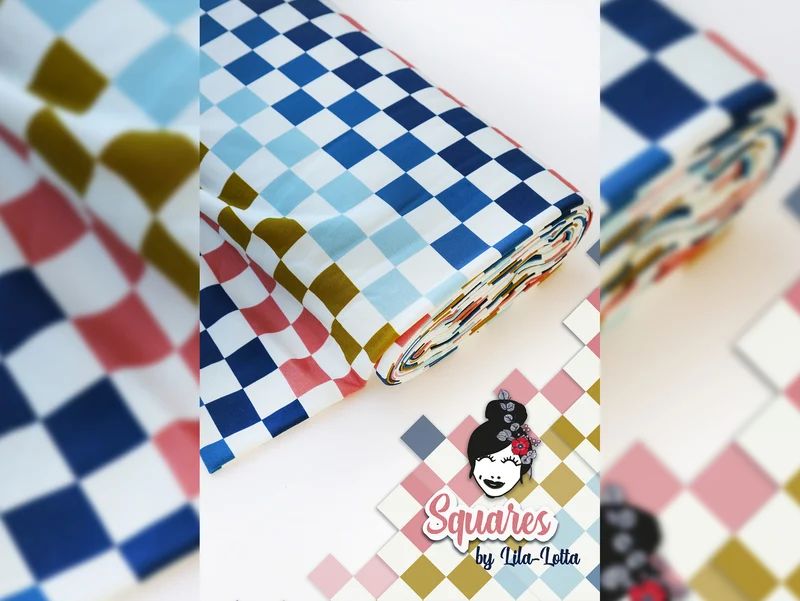 French Terry Squares bunt by Lila-Lotta