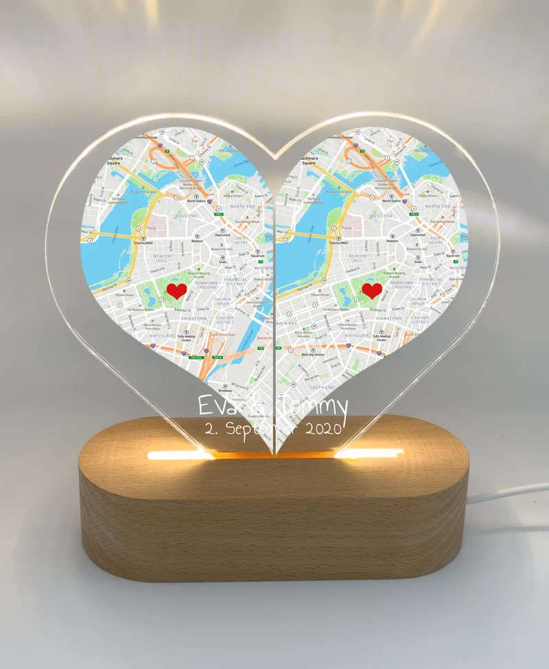 Personalisiertes Hochzeitsgeschenk für das Brautpaar - LED-Deko-Licht