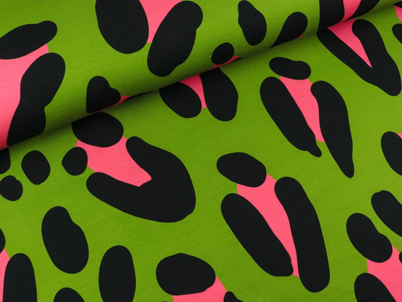 Reststück 100cm - Hamburger Liebe Baumwolljersey Wanderlust Safari XXL olivia