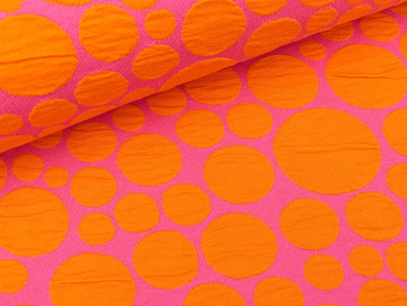 Reststück 30cm - Hamburger Liebe 3D-Relief Jacquard Bloom Bubbling papaia-ortensia