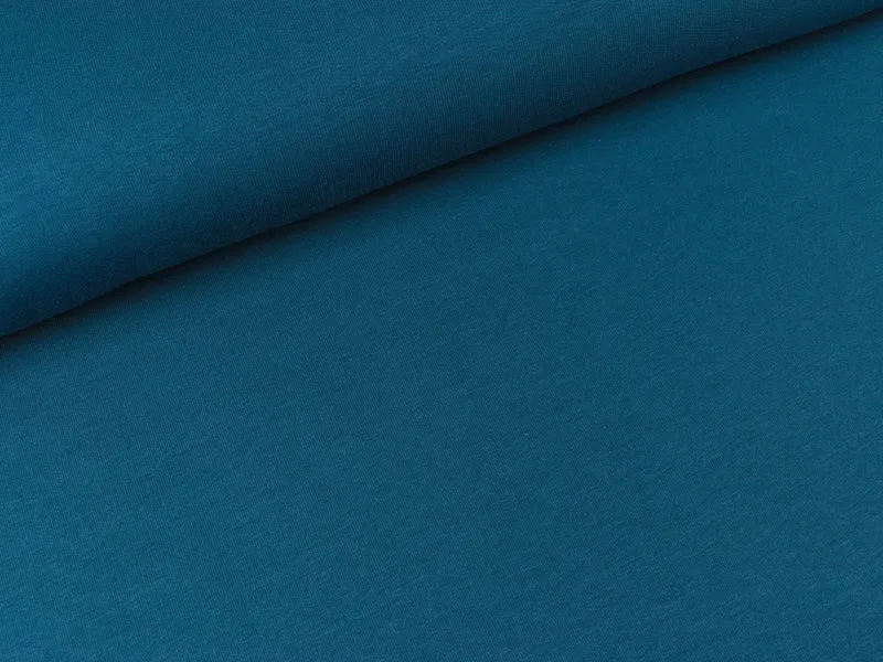 Reststück 65cm - Leichter Sweat Maike jeansblau uni