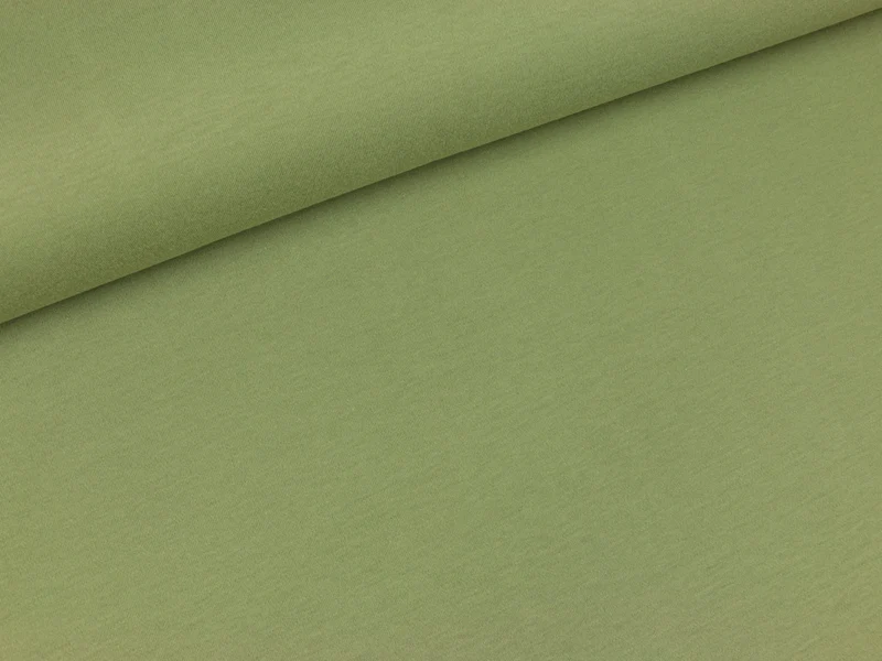 Reststück 50cm - Baumwolljersey/Interlock Kyle Khaki uni