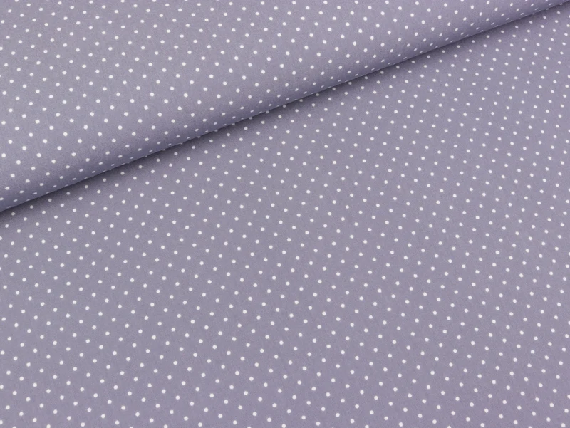 Reststück 35cm - Baumwollstoff Minimals Daisy Pünktchen weiß auf Grau