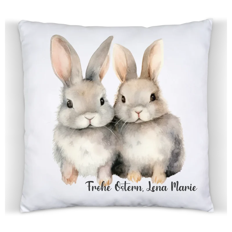 Personalisiertes Geschenk zu Ostern - Hasen Kissen oder als Dekoration