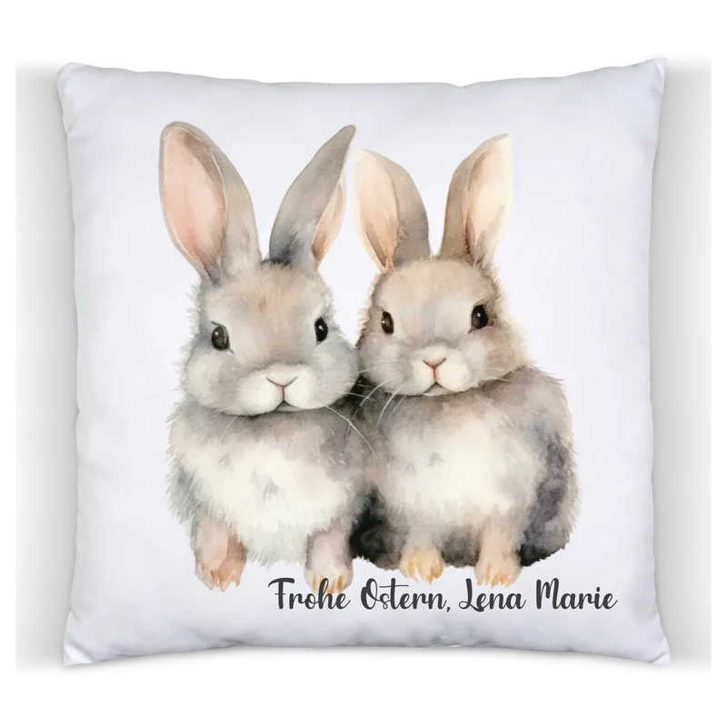 Personalisiertes Geschenk zu Ostern - Hasen Kissen oder als Dekoration