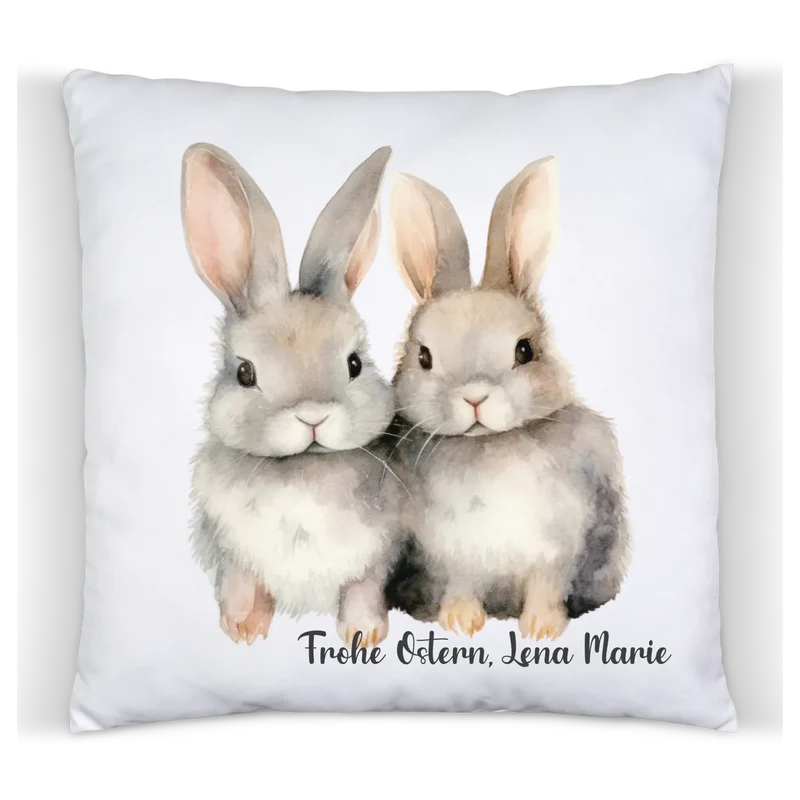 Personalisiertes Geschenk zu Ostern - Hasen Kissen oder als Dekoration