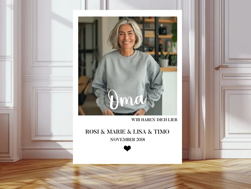 "Oma" Personalisiertes Fotoposter Geschenk- Geburtstagsgeschenk - Weihnachtsgeschenk - Digitale Datei