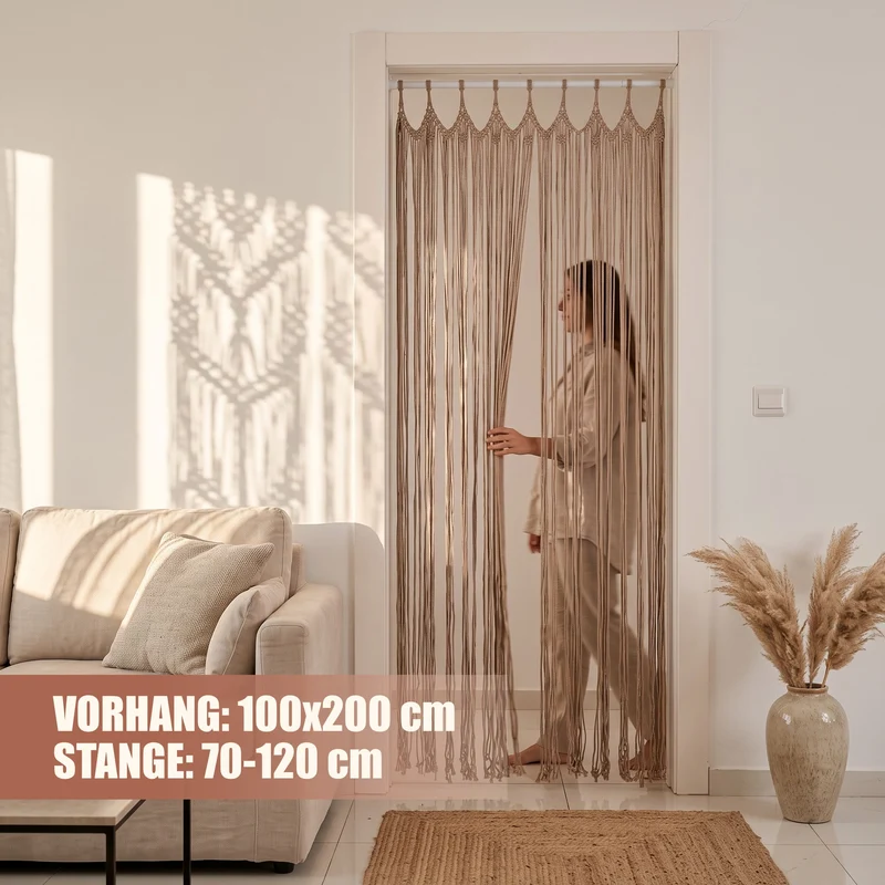 Makramee Vorhang Boho 100x200 cm