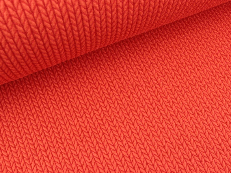 Reststück 42cm - Hamburger Liebe Mono Big Knit luce rosso-flamme