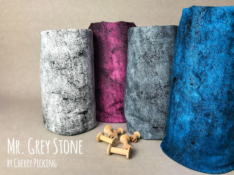 Reststück 39cm - French Terry Mr. Grey Stone beere-schwarz by Cherry Picking