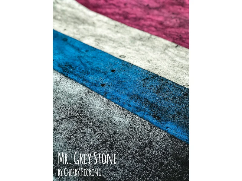 Reststück 39cm - French Terry Mr. Grey Stone beere-schwarz by Cherry Picking