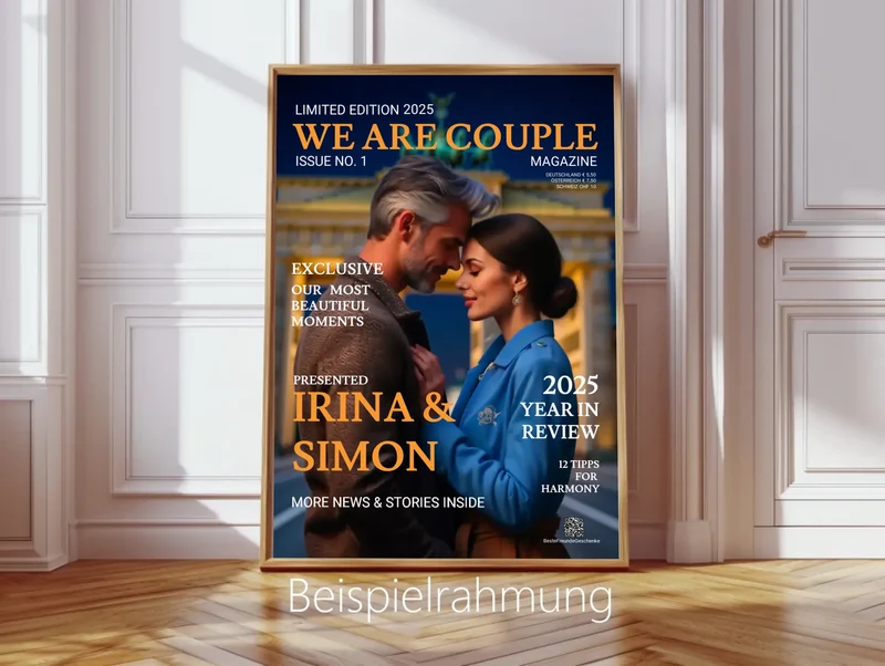 Personalisiertes Magazine Cover "We are Couple" Paarposter Zeitschrift Titelblatt