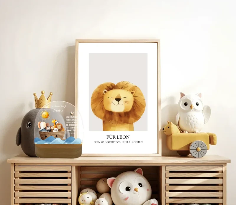 Zur Taufe Taufgeschenk Mädchen / Junge - Personalisiertes Baby & Kinder LED Nachtlicht Arche Noah - Geschenk Geburt 2