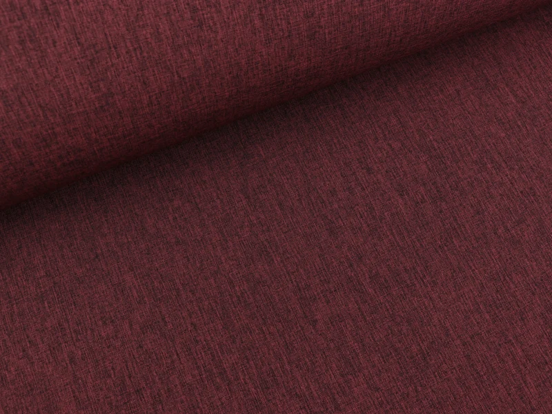 Reststück 49cm - Softshell bordeaux-schwarz meliert