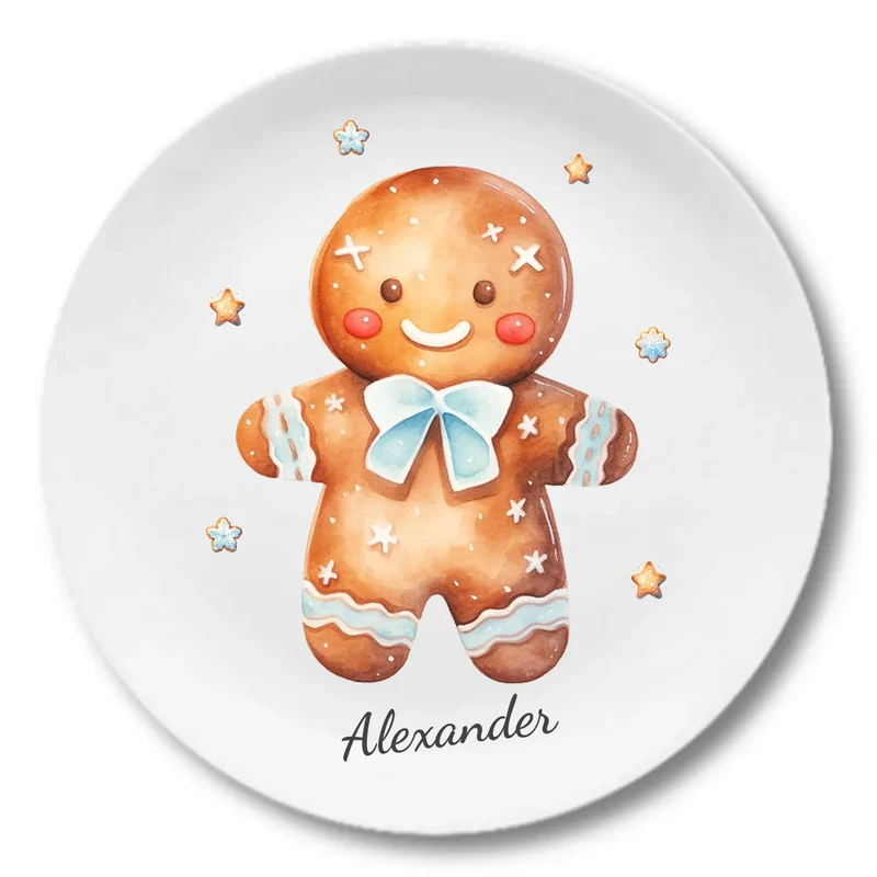 Kinderteller Lebkuchenhaus - Weihnachtsteller mit Namen personalisiert, Kindergeschirr 3