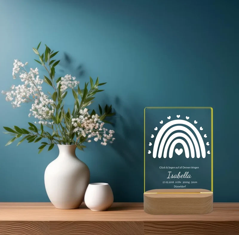 Personalisiertes Acryl LED Licht "Wo alles begann" Deko Hochzeitsgeschenk | Deko Nachtlicht 3