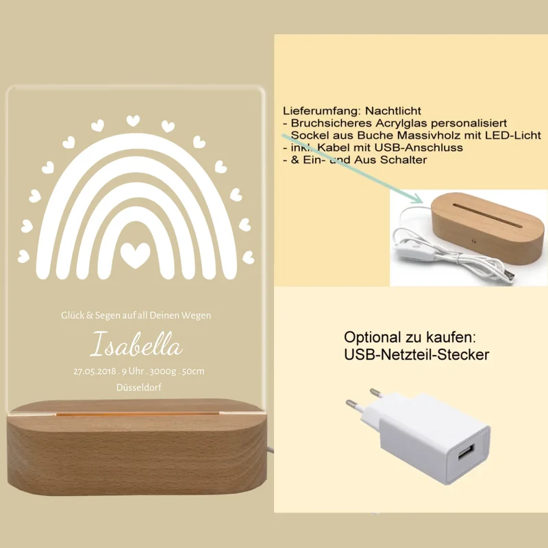 Personalisiertes Acryl LED Licht "Wo alles begann" Deko Hochzeitsgeschenk | Deko Nachtlicht 3
