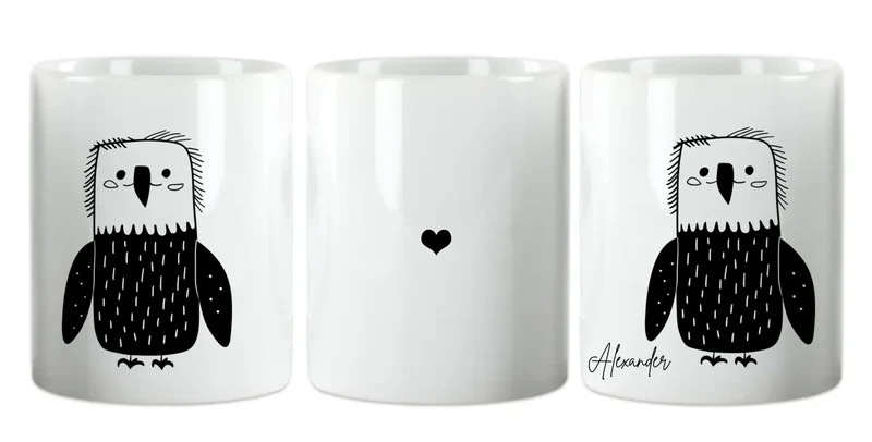 Personalisierte Eagle Tasse mit Name - in der Ruhe liegt die Kraft 2