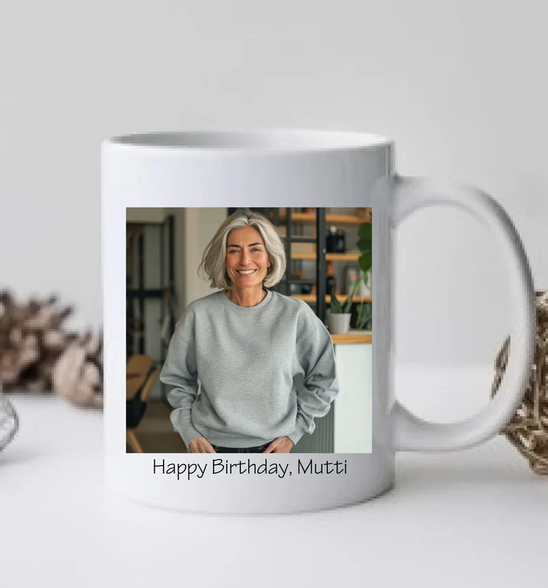 Fototasse 52. Geburtstag – Lustige Tasse „Das gute Stück“ | Geschenk Mama | Kaffeetasse bedruckt | Schonend behandeln | Geburtstagsgeschenk Frau