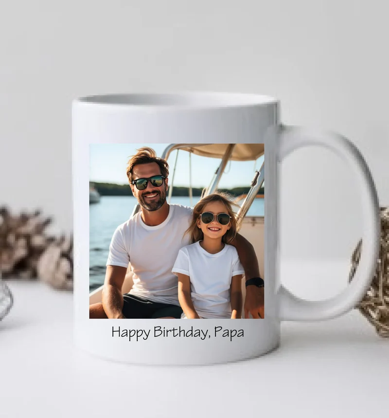 Fototasse 35. Geburtstag Geschenk - Tasse für Papa, Mann, Freund mit Foto