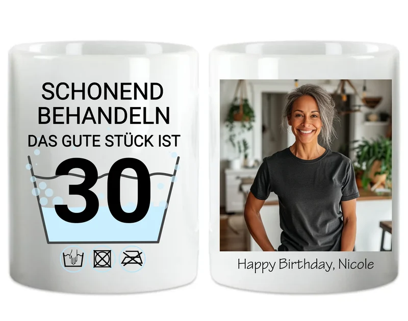 Fototasse Geburtstag | Schonend Behandeln | Das gute Stück | Tasse Geschenk Frau Mann Geburtstagsgeschenk mit Foto