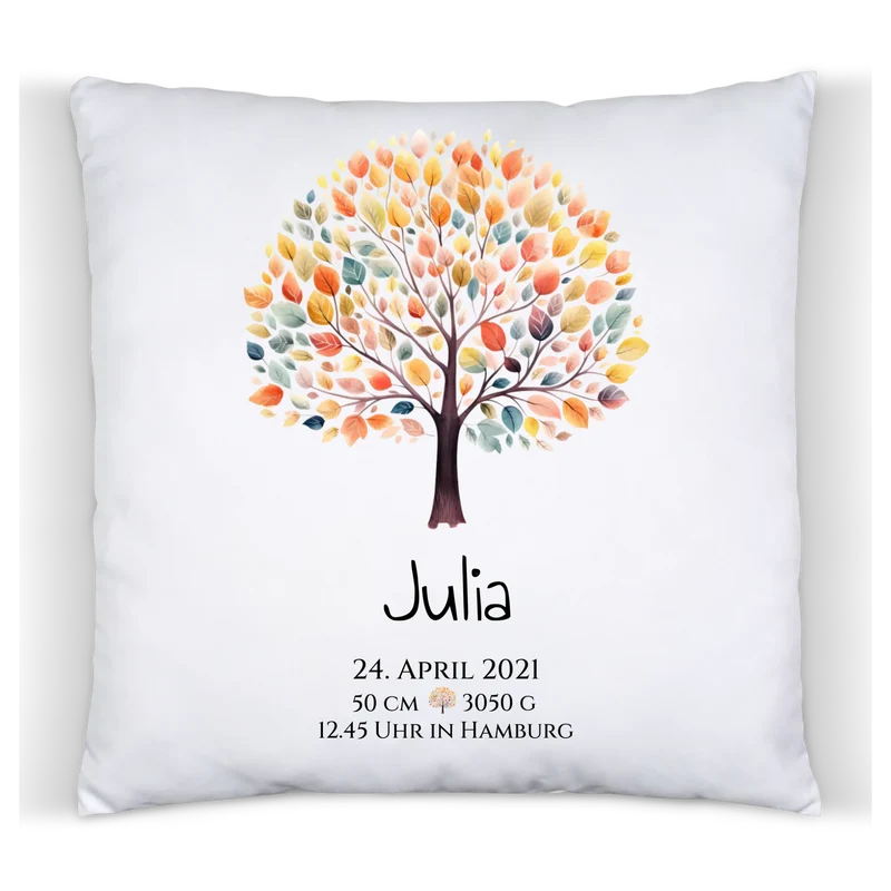 Babygeschenk - Personalisiertes Poster zur Geburt & Taufe mit Lebensbaum
