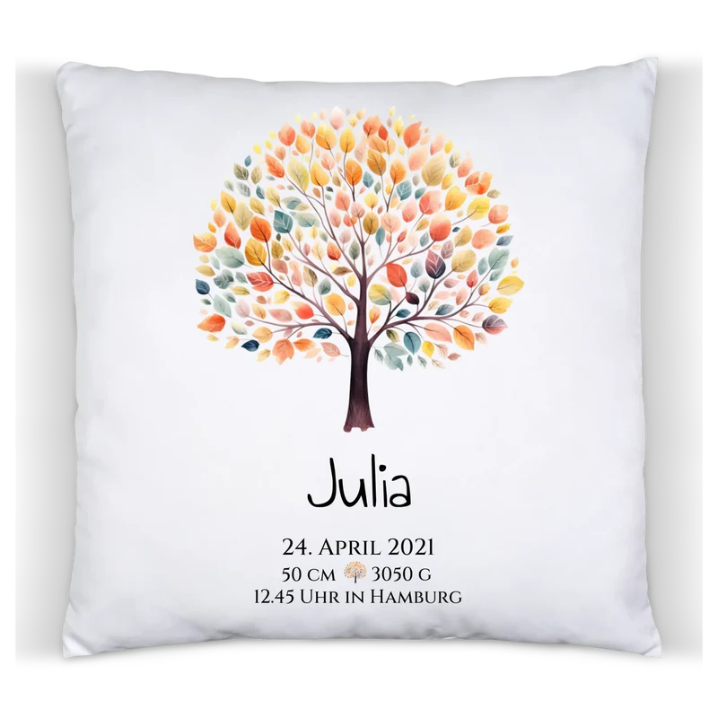 Babygeschenk - Personalisiertes Poster zur Geburt & Taufe mit Lebensbaum