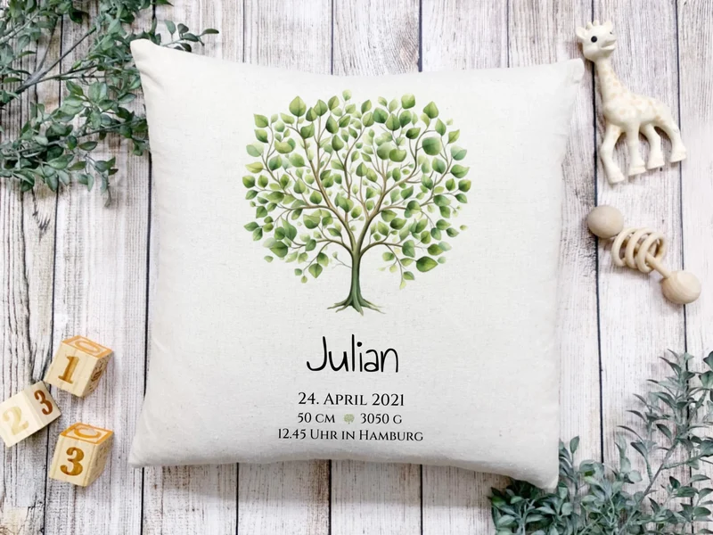 Personalisiertes Poster zur Geburt & Taufe - Geschenk mit Lebensbaum