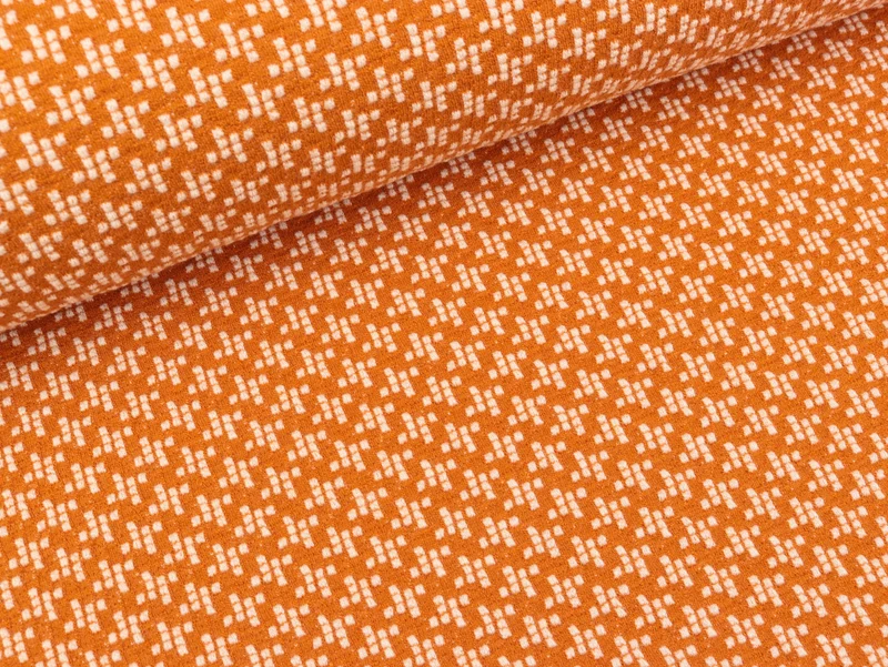 Reststück 22cm - Hamburger Liebe Mini Jacquard Check Point Wind Mill Knit meringa-nepal