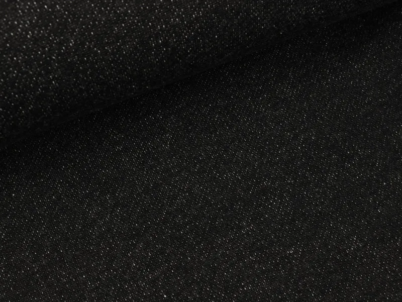 Reststück 47cm - Lammfleece schwarz meliert