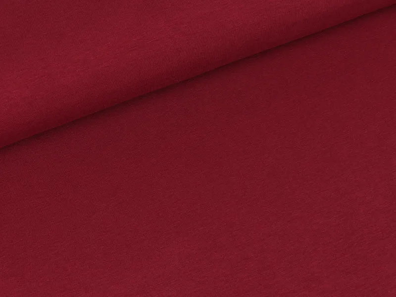 Reststück 46cm - Baumwolljersey Vanessa bordeaux uni