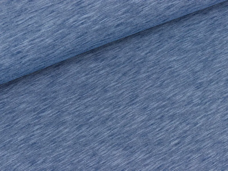 Reststück 44cm - Jersey Nick rauchblau-blau meliert